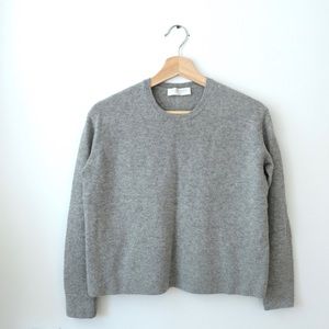 Everlane Gray Drop Shoulder Cashmere Sweater
